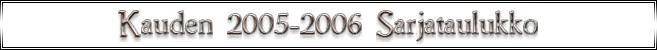 Kauden 2005-2006 Sarjataulukko